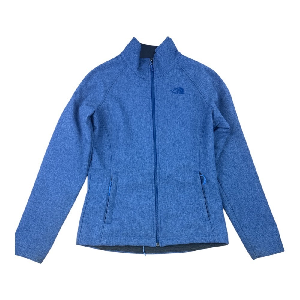 The North Face Windwall Jacket Womens Small Heather Blue Softshell Full Zip CP5B
